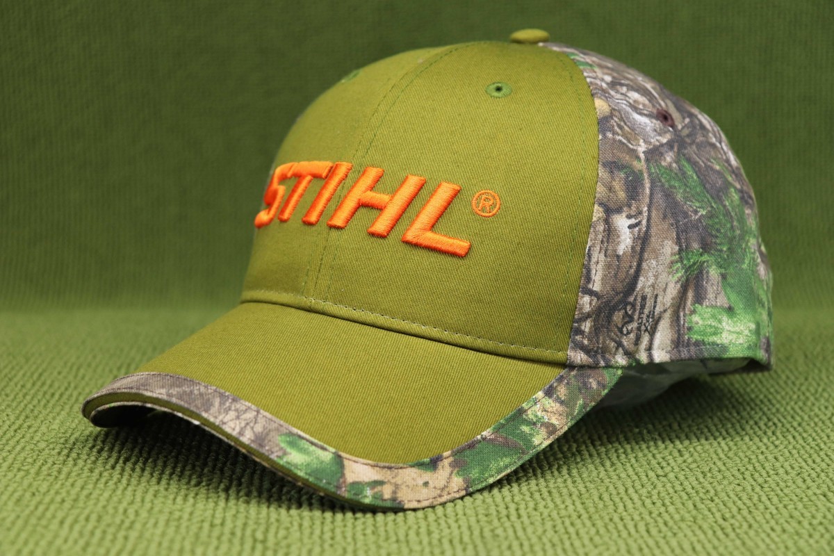 限定1新品US物 STIHL スティール スチール キャップ 帽子 オリーブxカモ迷彩 LOGOオレンジ 管0405nskaの画像1