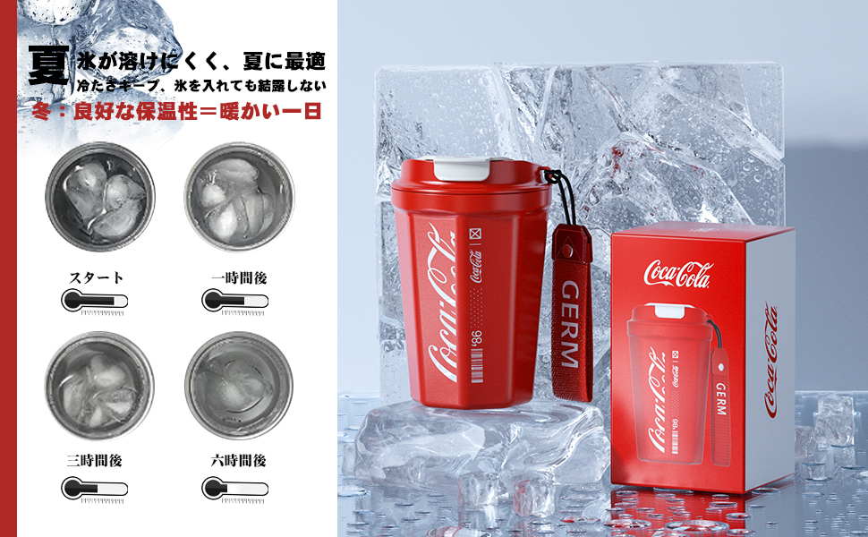 おしゃれなコカ・コーラ タンブラー 水筒 保冷 保温 レッド cocacola スレンレス 飲料 ドリンク アウトドア マグカップ コップ スポーツ 車_画像2