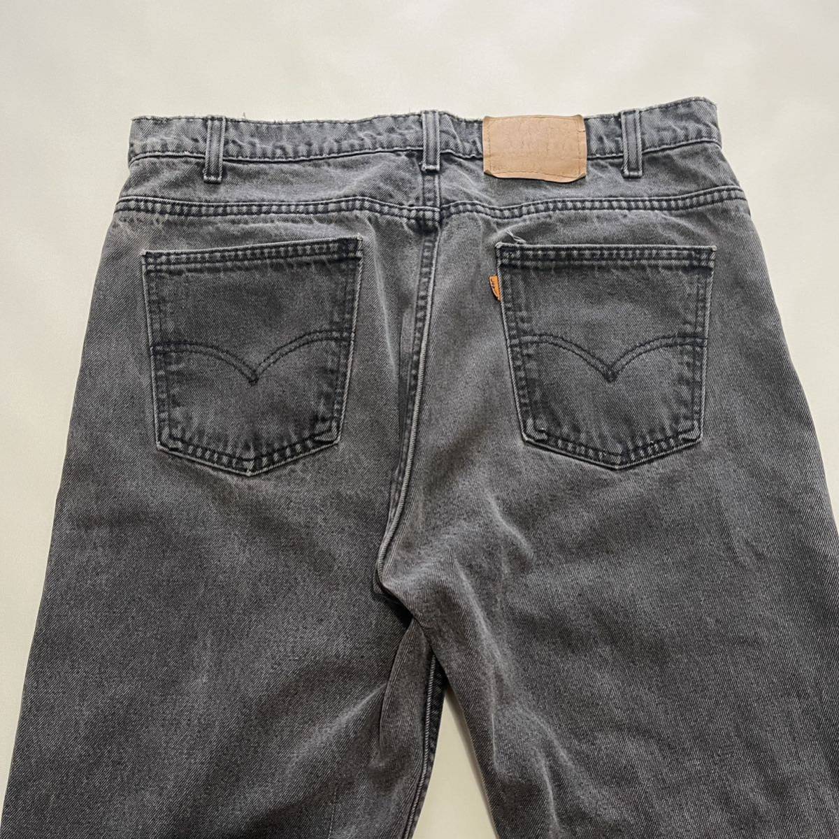 【W38 L30】90s LEVI'S 505 サルファ ブラック デニムパンツ USA 製 リーバイス ヴィンテージ 501 USA 80s 70s 60s ヒゲ 先染