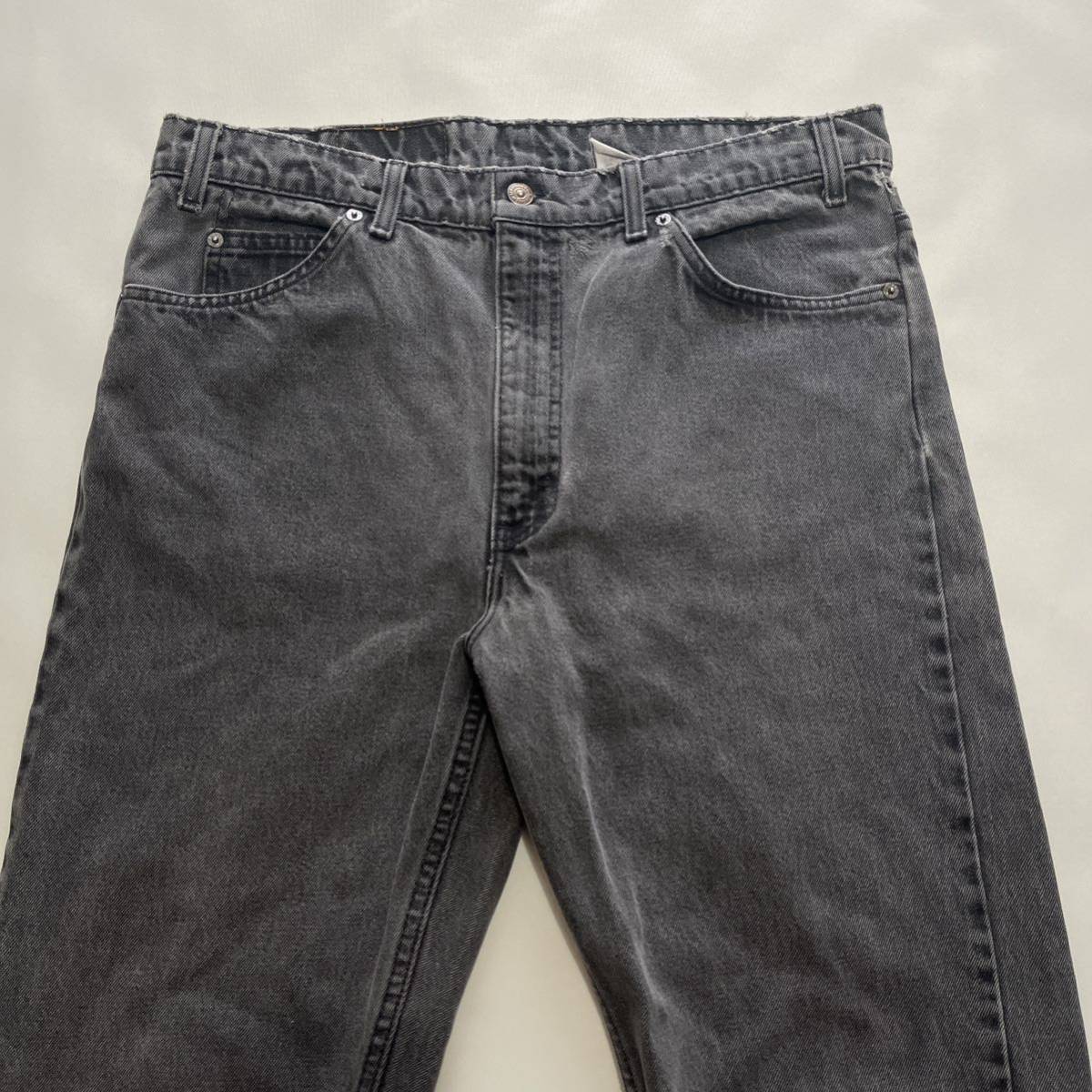 【W38 L30】90s LEVI'S 505 サルファ ブラック デニムパンツ USA 製 リーバイス ヴィンテージ 501 USA 80s 70s 60s ヒゲ 先染