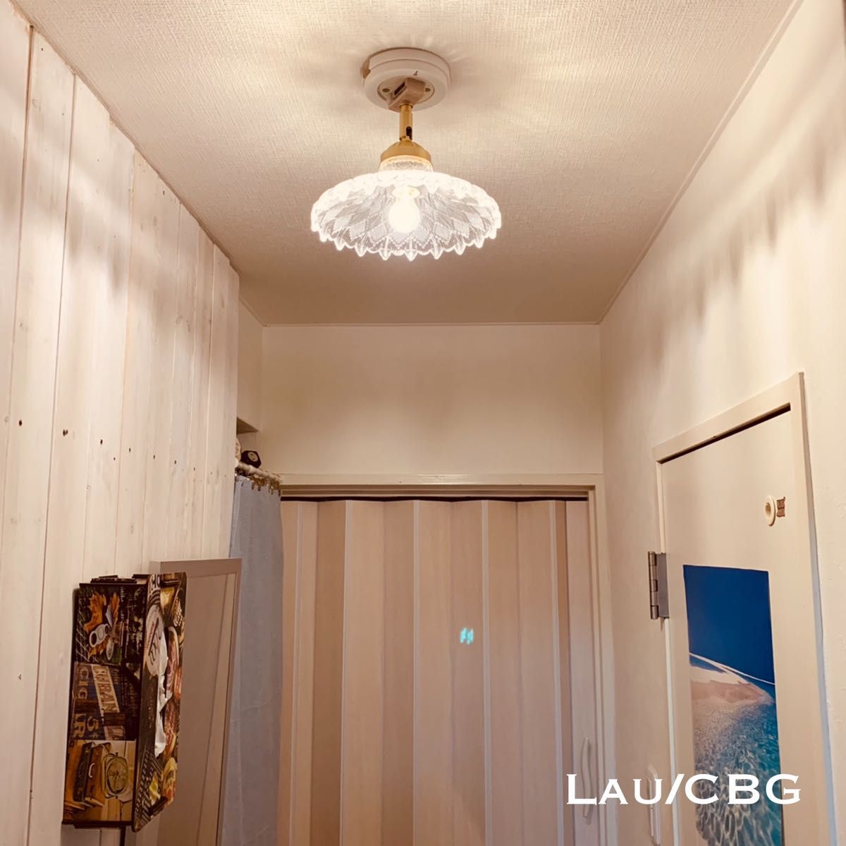 天井照明 Lau/CBG シーリングライト ガラス製 ランプシェード E17磁器ソケット 角度自在器付真鋳器具