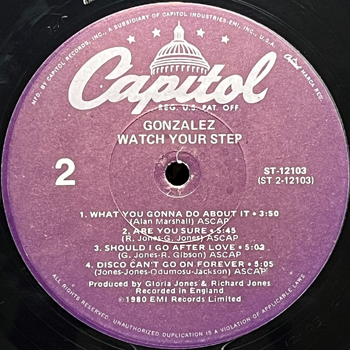 米オリジナル GONZALEZ Watch Your Step US Orig. LP Digital Love Affair 収録 マニア向けUK産Soul/Funkバンド ラスト作_画像10