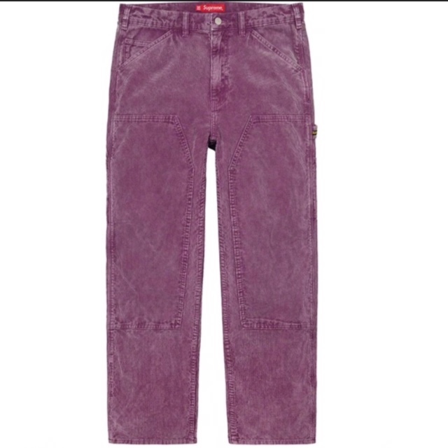 【最安値】 シュプリーム 21SS 30 Purple Pant Painter Corduroy Knee Double Supreme 国内正規品 新品未使用 ペインターパンツ ダブルニー ワークパンツ、ペインターパンツ