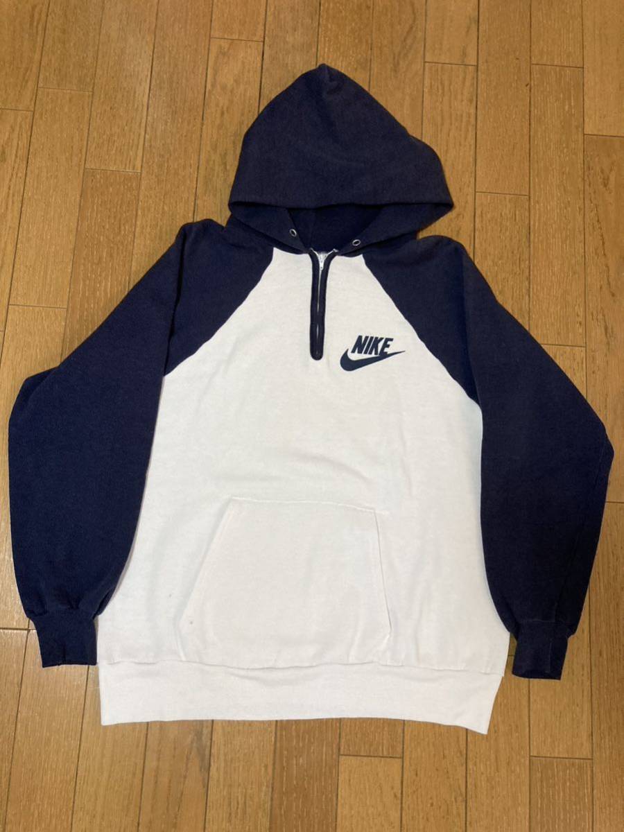 70s USA製 NIKE ハーフジップ パーカー L ナイキ スウェット 2 70s USA製 NIKE ハーフジップ パーカー L ナイキ スウェット 2
