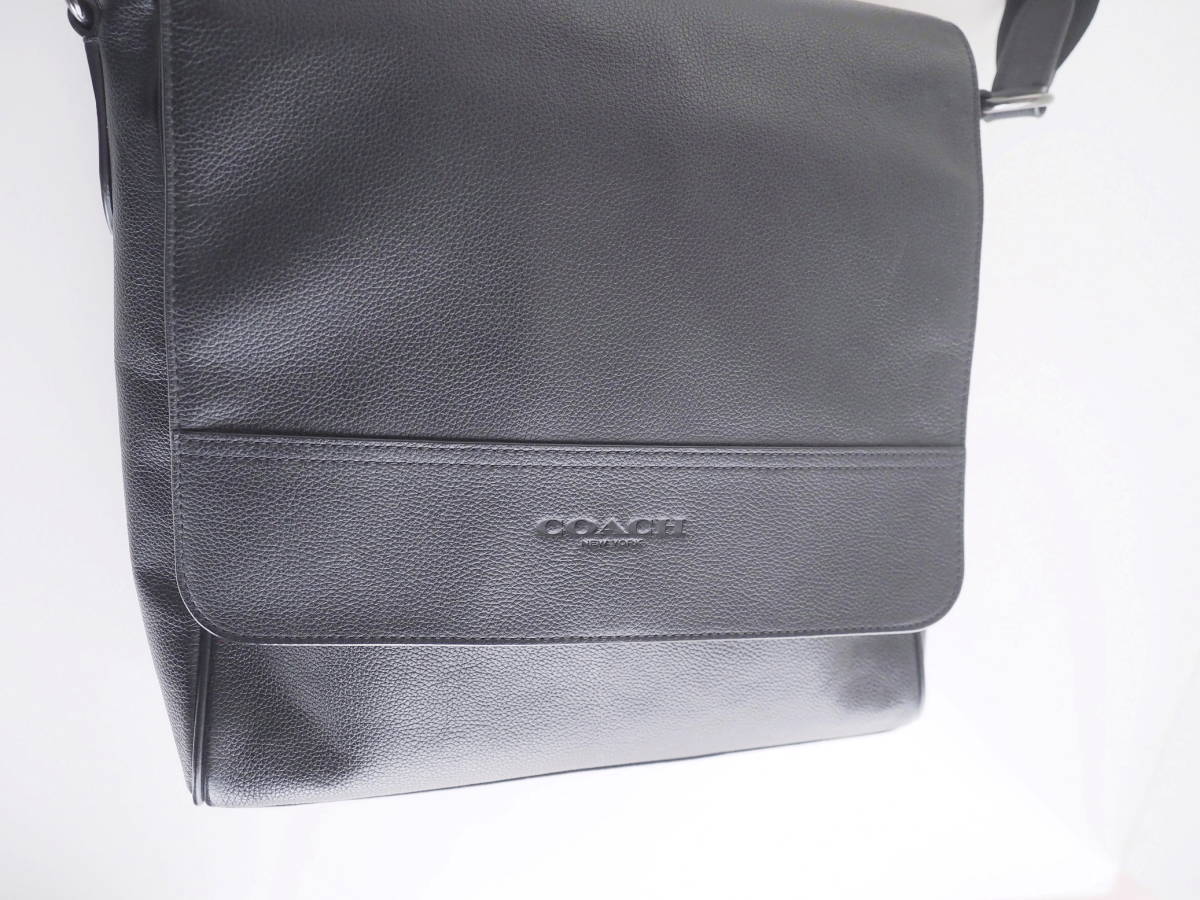 在庫整理【超美品】Coach コーチ　本革レザー ショルダーバッグ ブラック_画像5