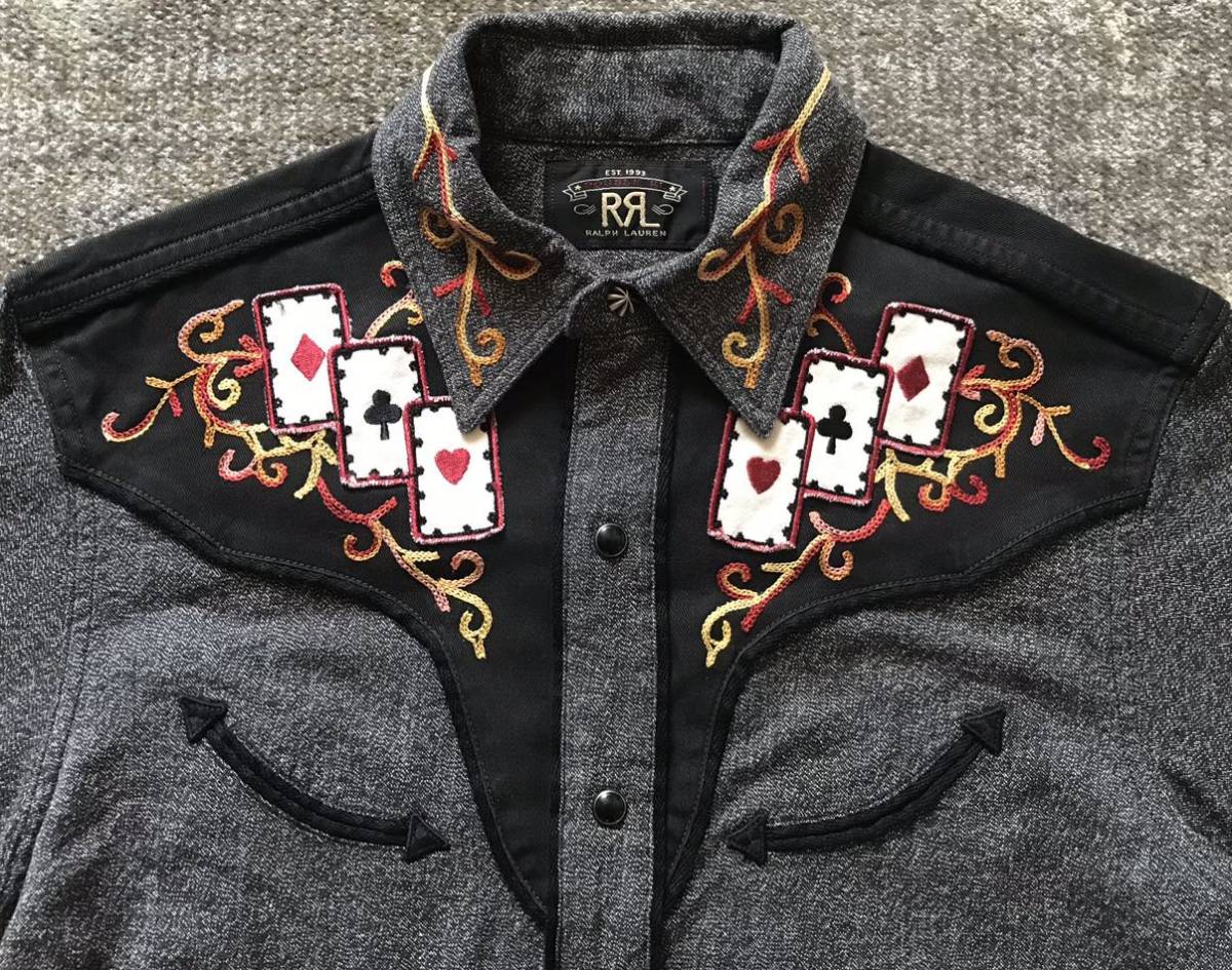 最高傑作 異次元のセンス ☆ RRL RALPH LAUREN ☆ トランプ柄 ツタ