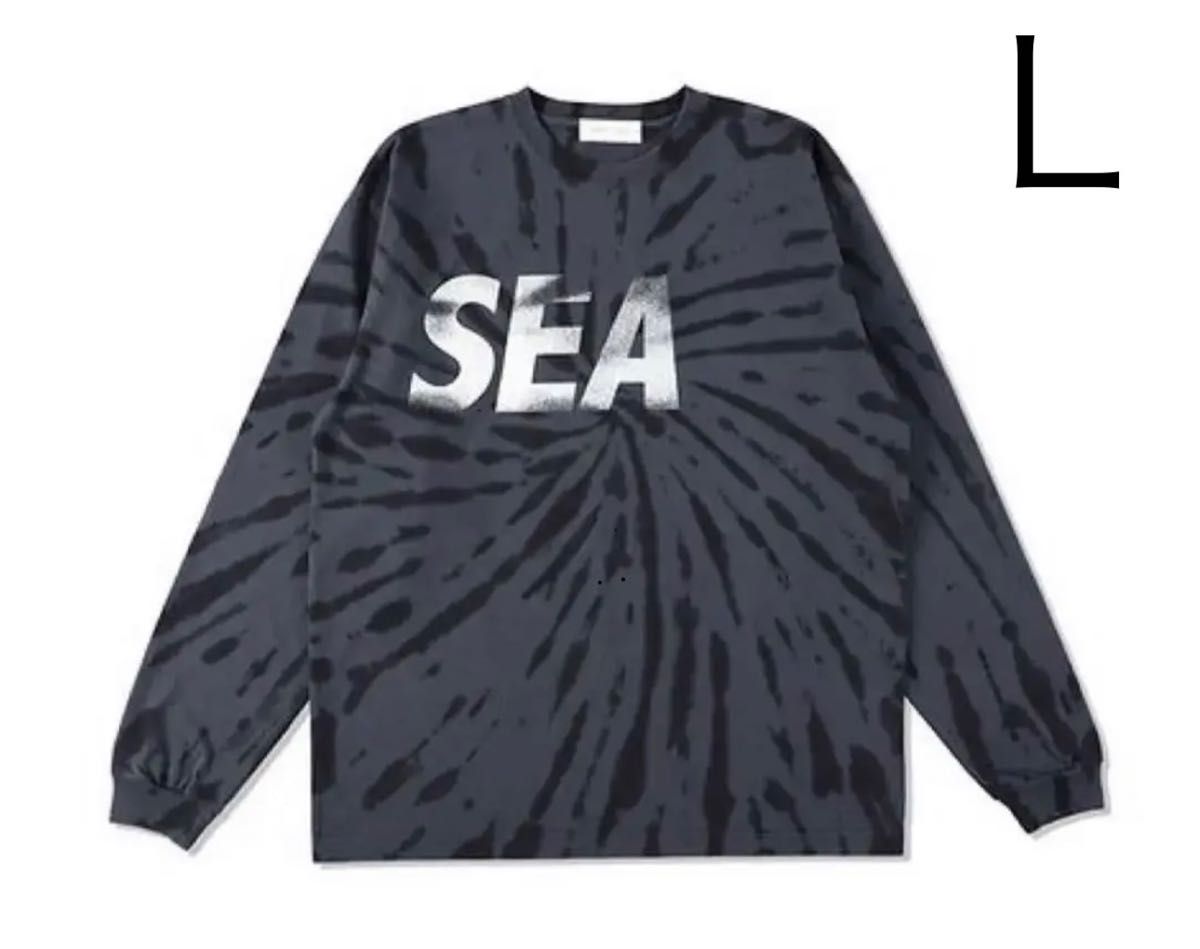 WIND AND SEA TIE-DYE L/S Tee ブラックタイダイＬ-