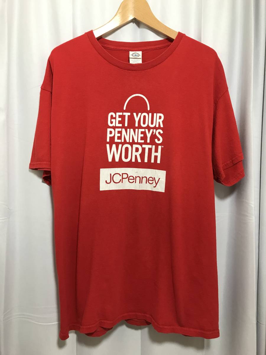 DELTA PRO　WEIGHT 00‘s print T JCPenney プリントTシャツ　USA古着　RED XLサイズ　メキシコ製　バックプリント　オーバーサイズ_画像1