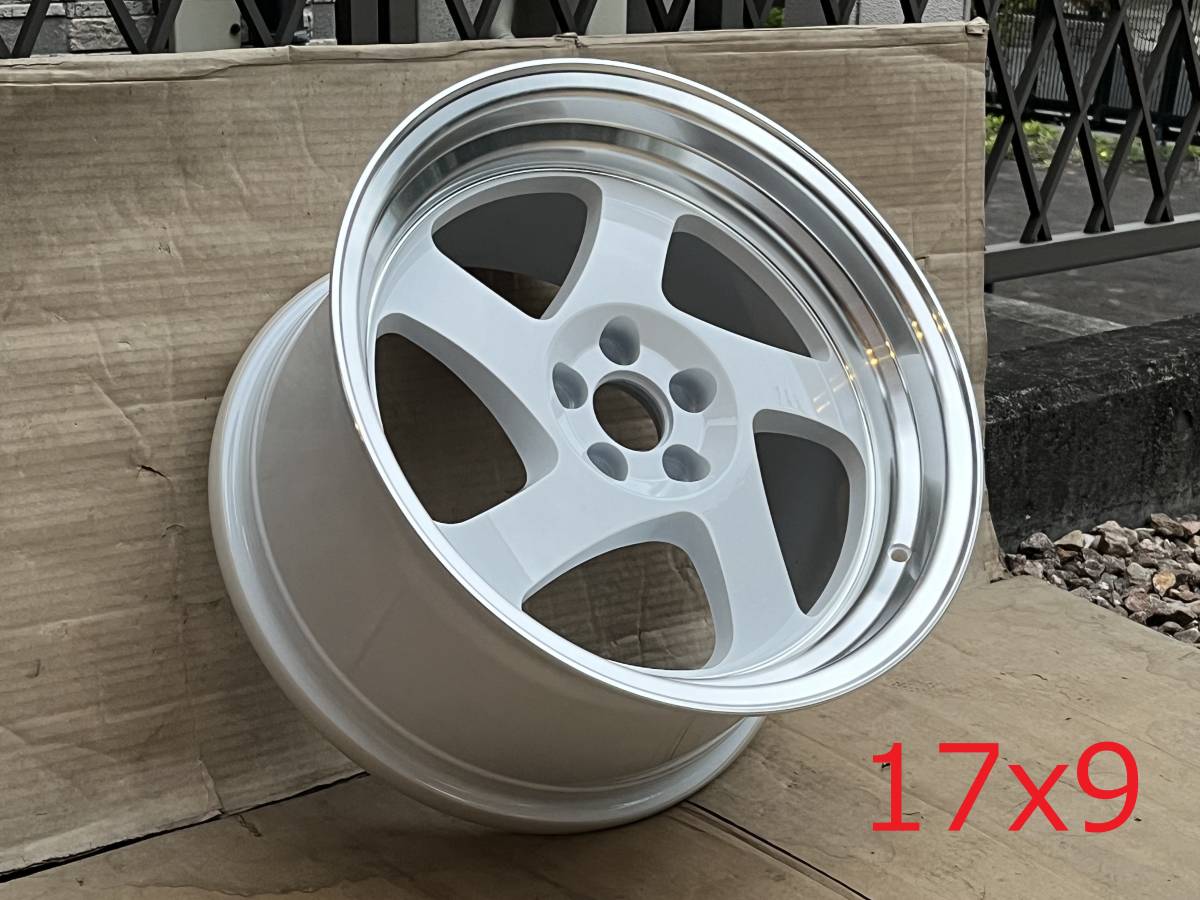 新品！Whistler KR1 17x9J+25 5穴 PCD114.3 White machined lip USDM 深リム Hellaflush 新品_画像1