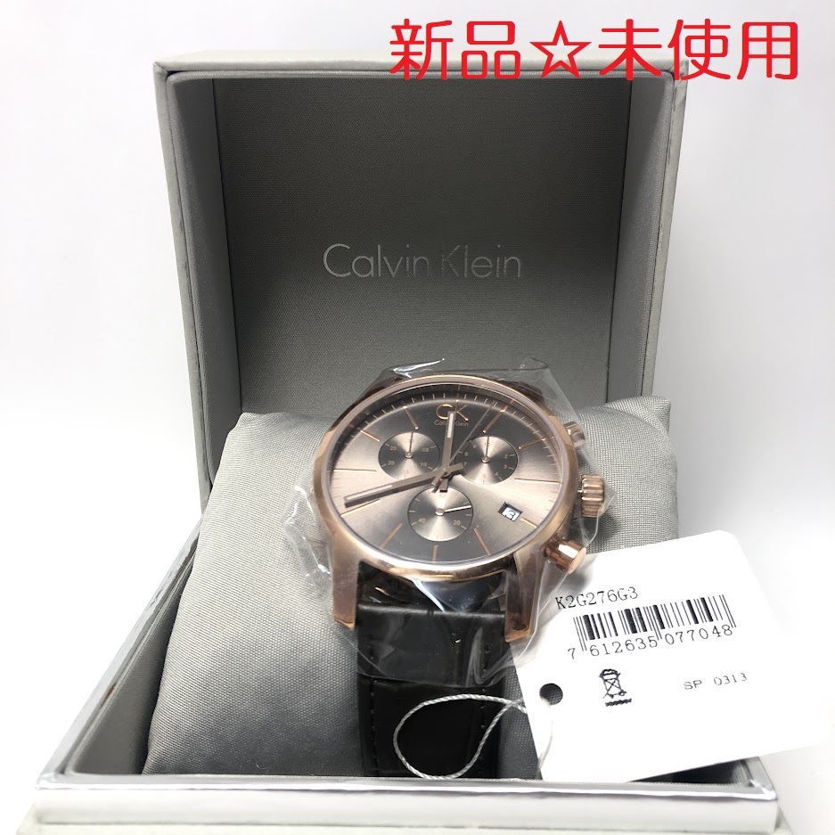 偉大な CITY 腕時計 KLEIN(カルバンクライン) CALVIN CHRONO ブラウン