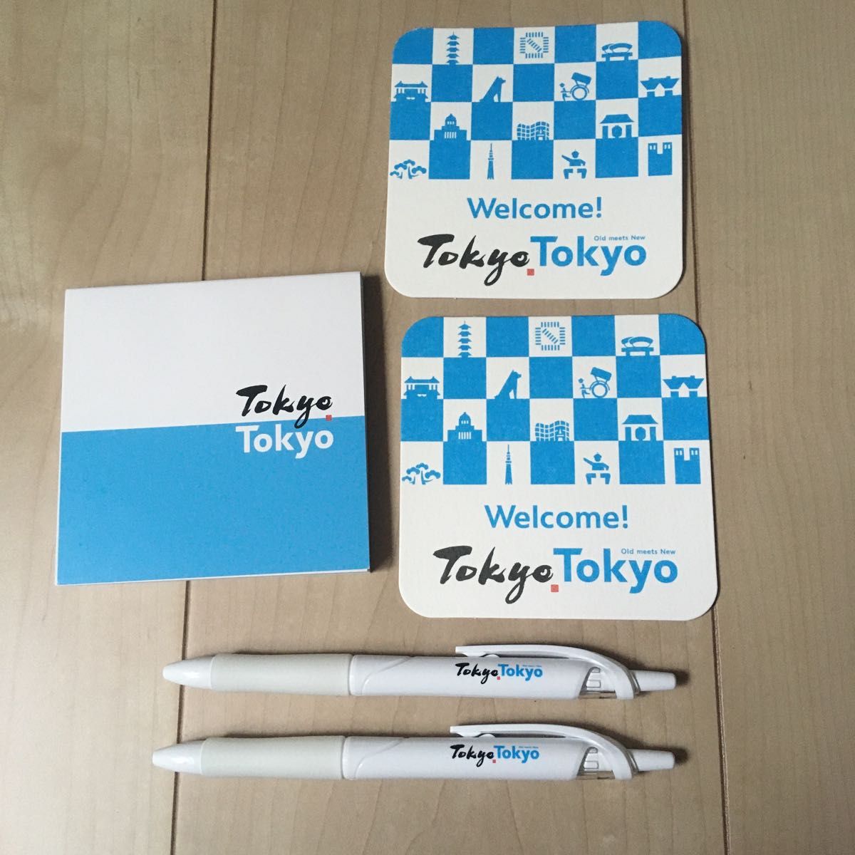 東京　メモ帳　コースター　ボールペン