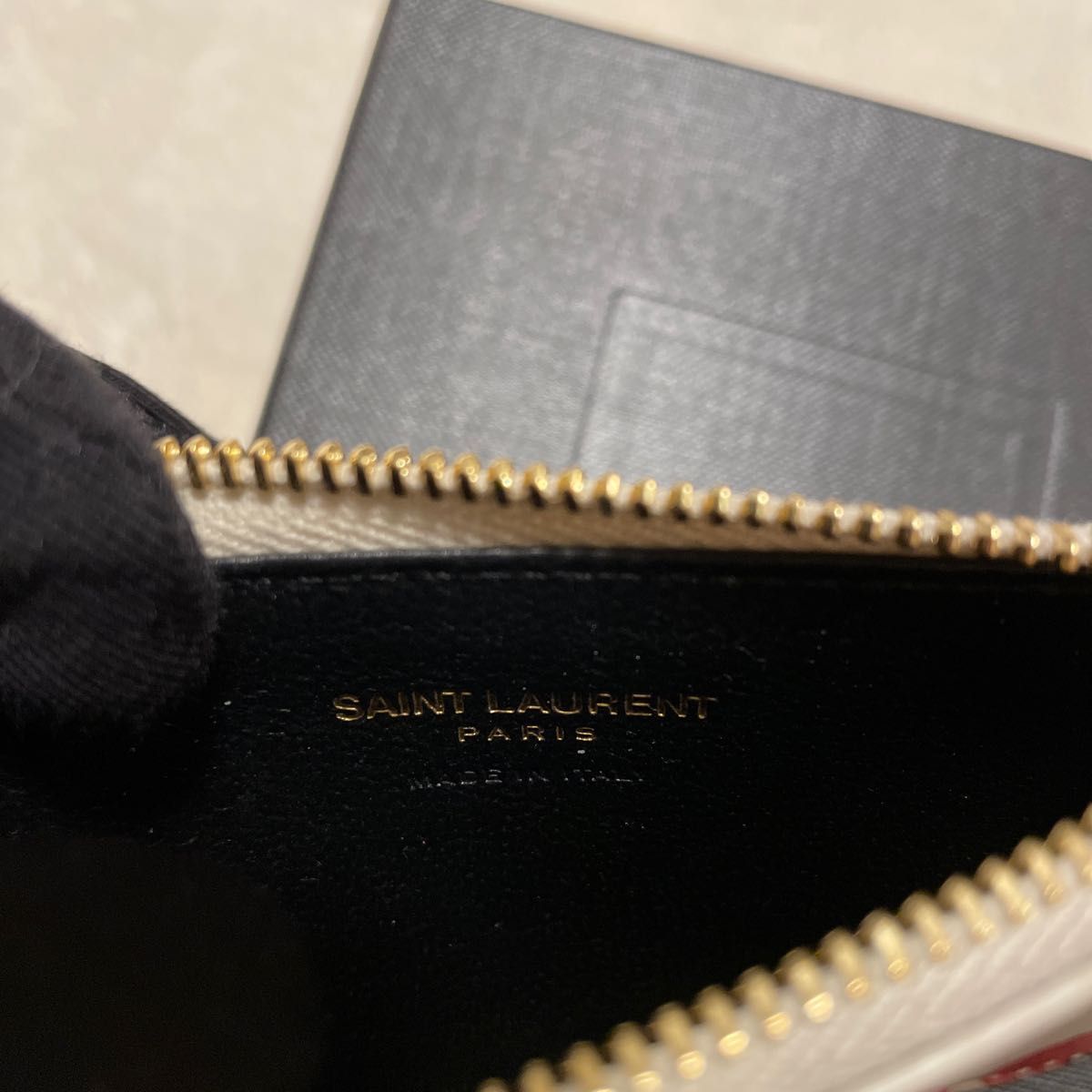 YSL SAINT LAURENT PARIS サンローラン チェリージップカードケース