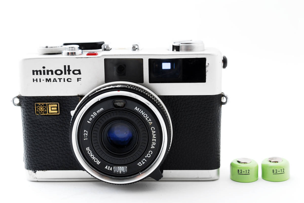 ★☆【外観美品！】 #1890540 ①minolta ミノルタ HI-MATIC F カメラ ボディ ROKKOR 38mm F2.7 レンズ☆★の画像8