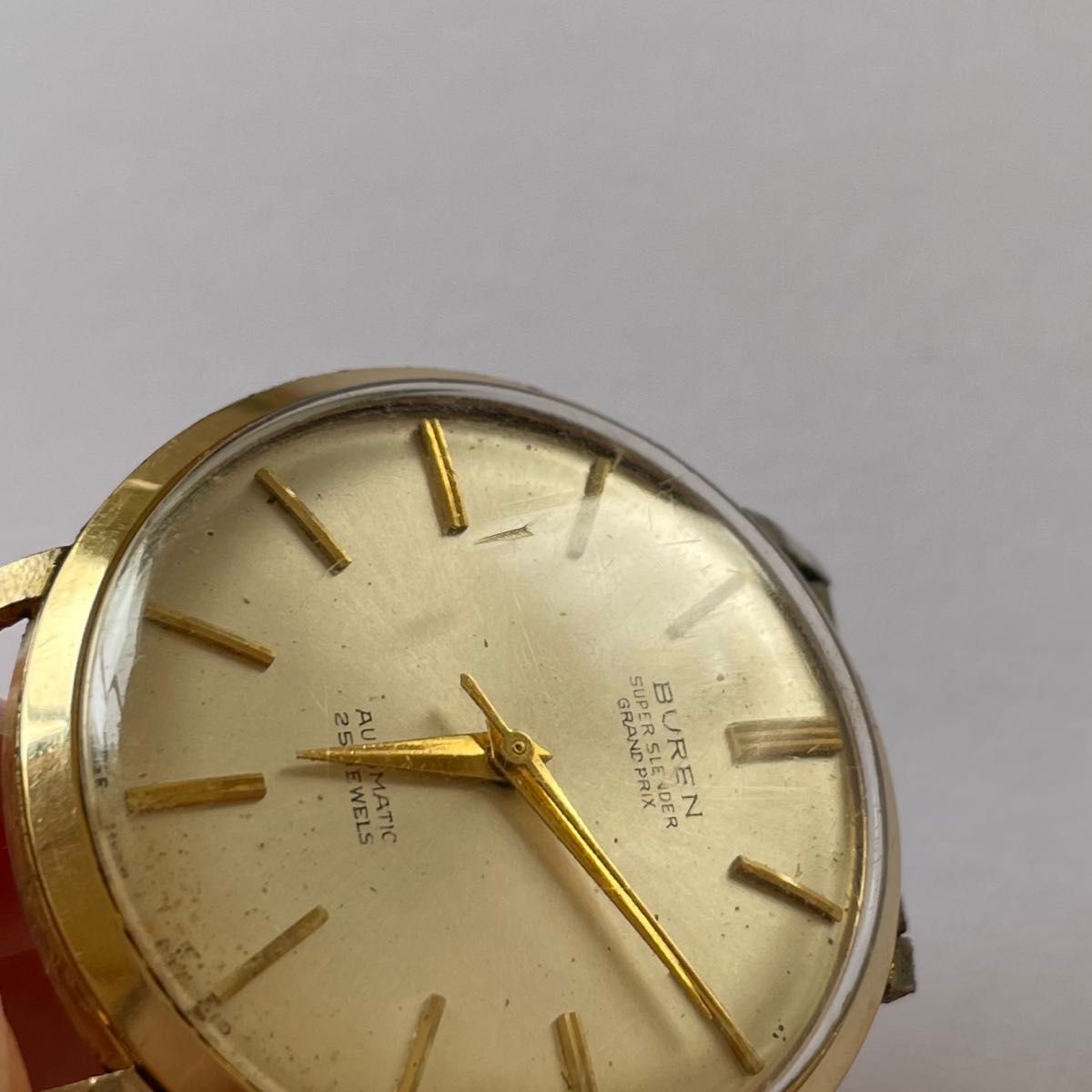 【動作品】BUREN ビューレン スーパースレンダー グランドプリックス 自動巻き アンティーク 腕時計