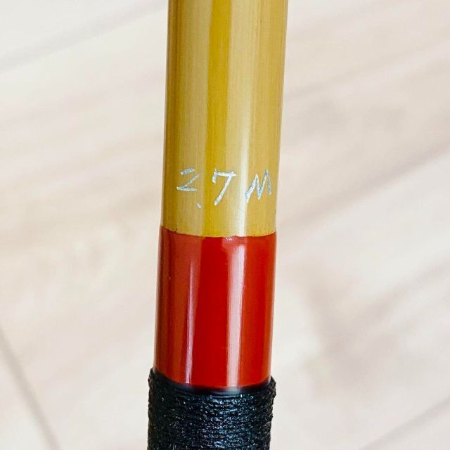匿名配送】御誂 領 江戸川 サクラ ヘラ竿 2.7M 2.40 硬 木箱ケース