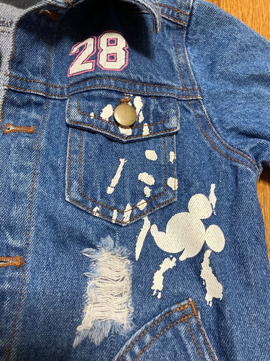 デニムジャケット Gジャン ディズニー ミッキーマウス Disney デニムジャケット Gジャン ディズニー ミッキーマウス Disney
