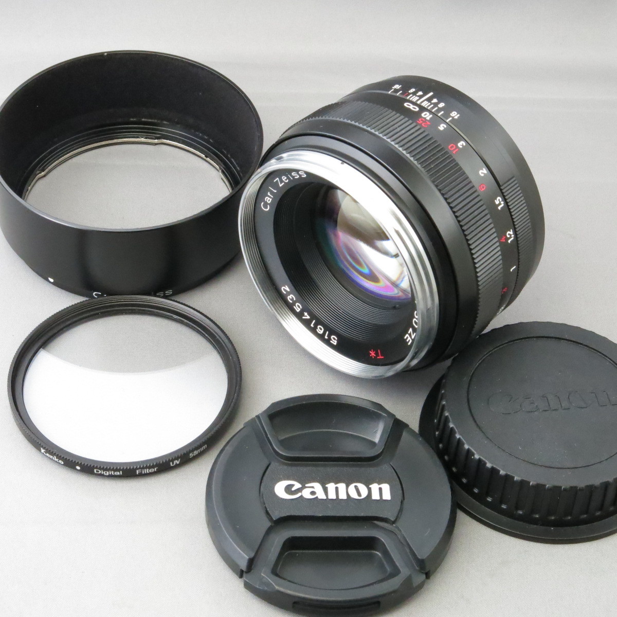 [ beautiful goods ]ZEISS Canon EF for PLANAR50mmF1.4ZE Canon Canon EF mount ( Canon )*NO.7008