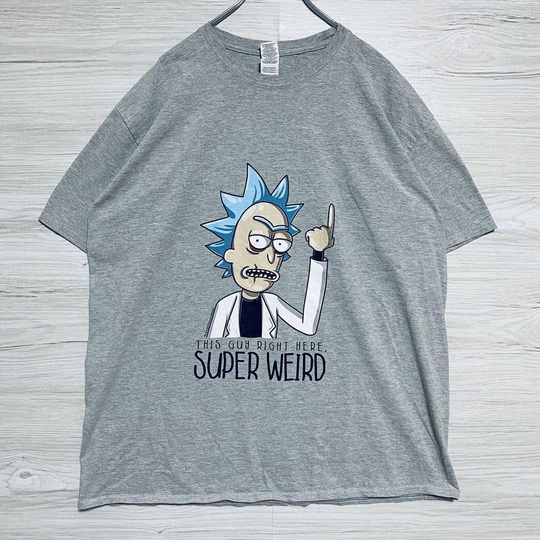 【入手困難】ギルダン　RICK AND MORTY 　リックアンドモーティ Tシャツ　2XLサイズ　キャラクター　一点物　ゆったり　レア　半袖_画像2