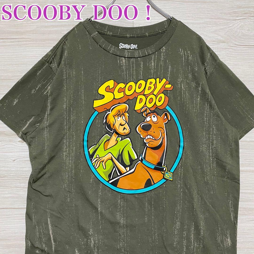 【希少デザイン】SCOOBY DOO！ スクービードゥー　Tシャツ 2XLサイズ　キャラクター　一点物　レア　半袖　アニメ　映画　海外　輸入