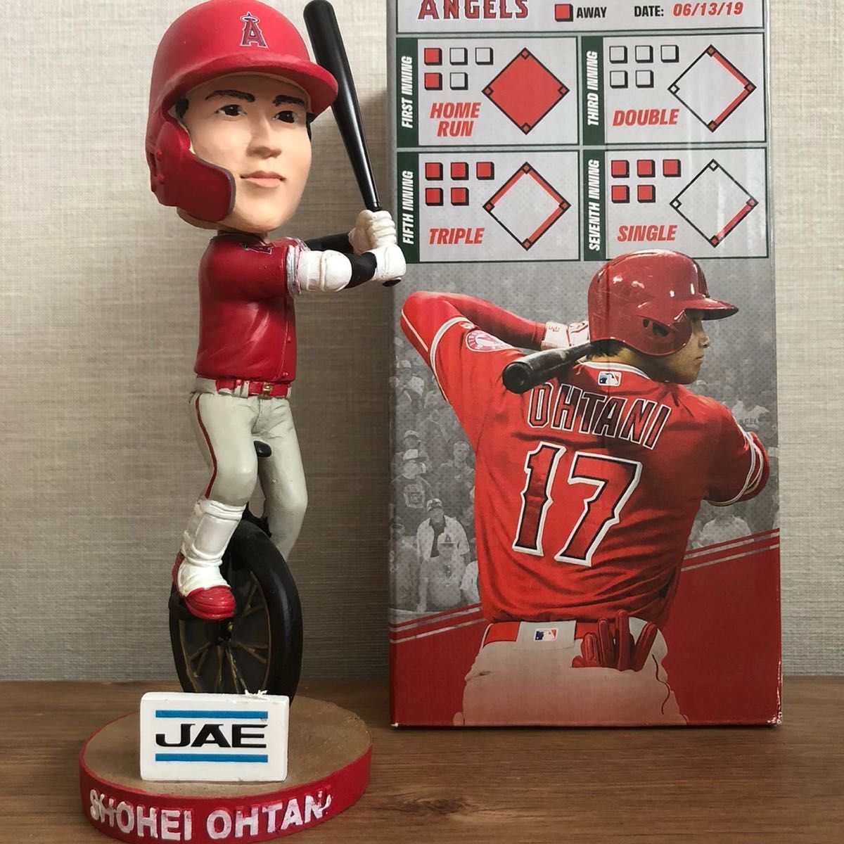 大谷翔平　　サイクルヒット記念　ボブルヘッド　フィギュア