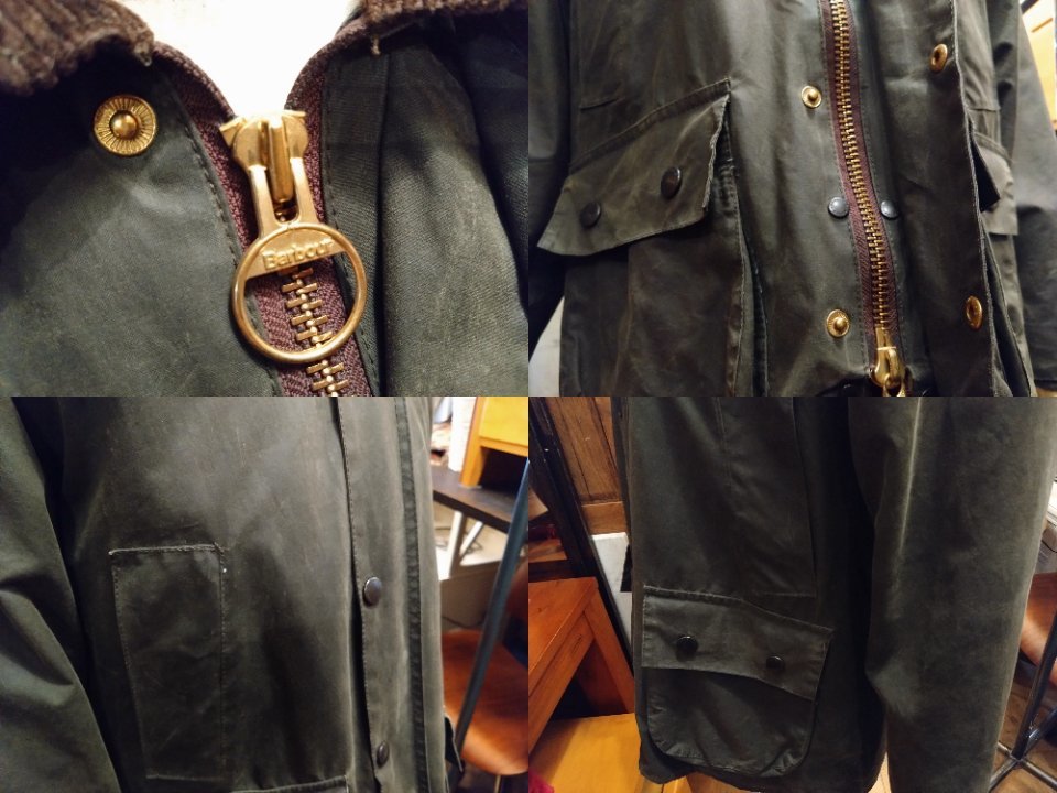 中古 BARBOUR/バブアー BEDALE オイルドジャケット ブルゾン ミリタリー ライナーベスト付き_画像6