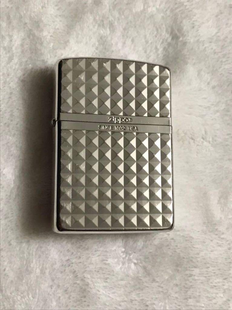 ZIPPO ジッポー オイルライター armor アーマー　中古品　2021年製　ダイヤモンドカット　模様