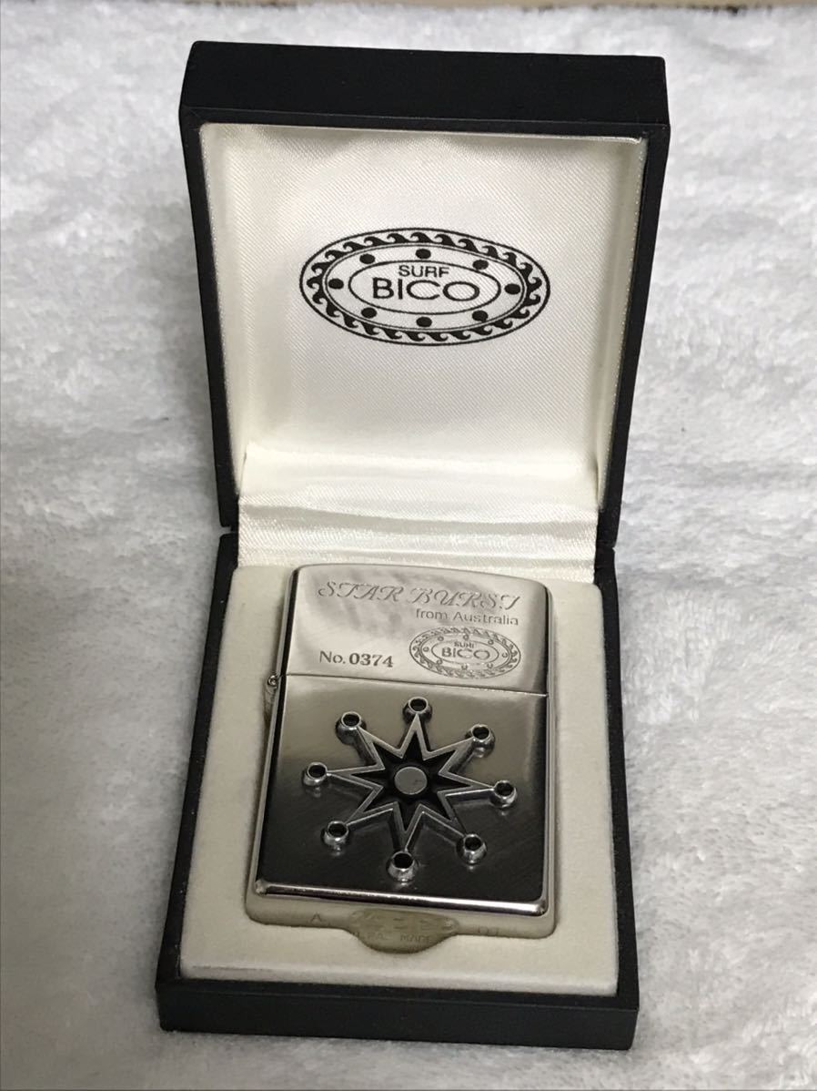 ZIPPO ジッポー オイルライター SURF BICO ジッポー ビコ　シリアル番号　サーフィン　中古品_画像1