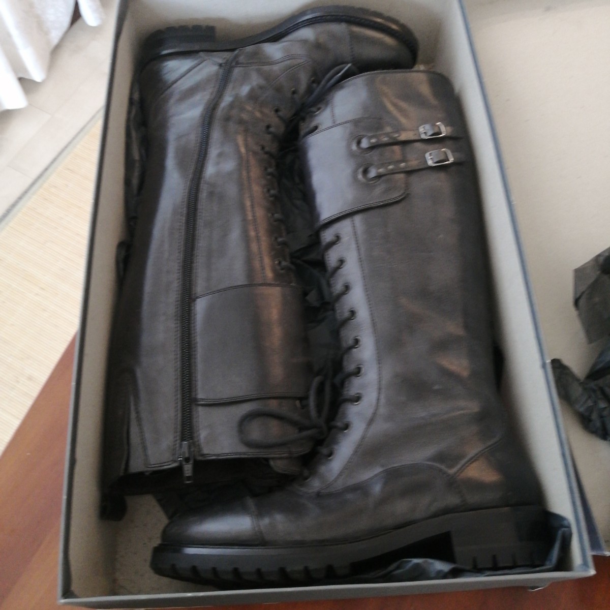 FXA Ferrira本皮 ロングブーツ23.5〜24(37)サイズ中古カラー