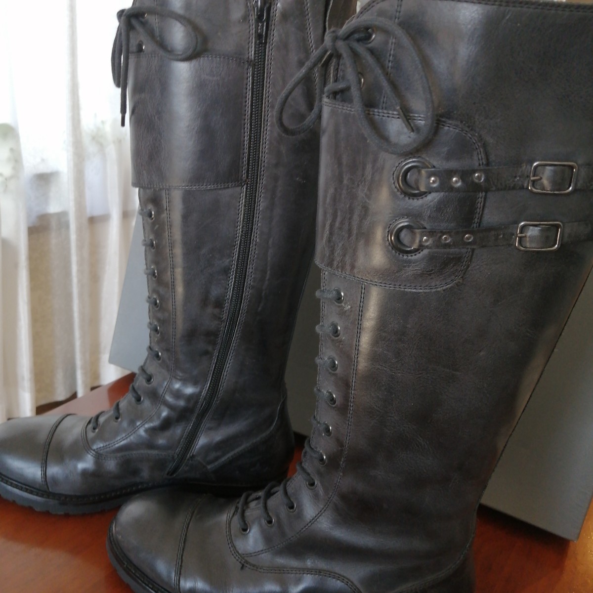 FXA Ferrira本皮 ロングブーツ23.5〜24(37)サイズ中古カラー