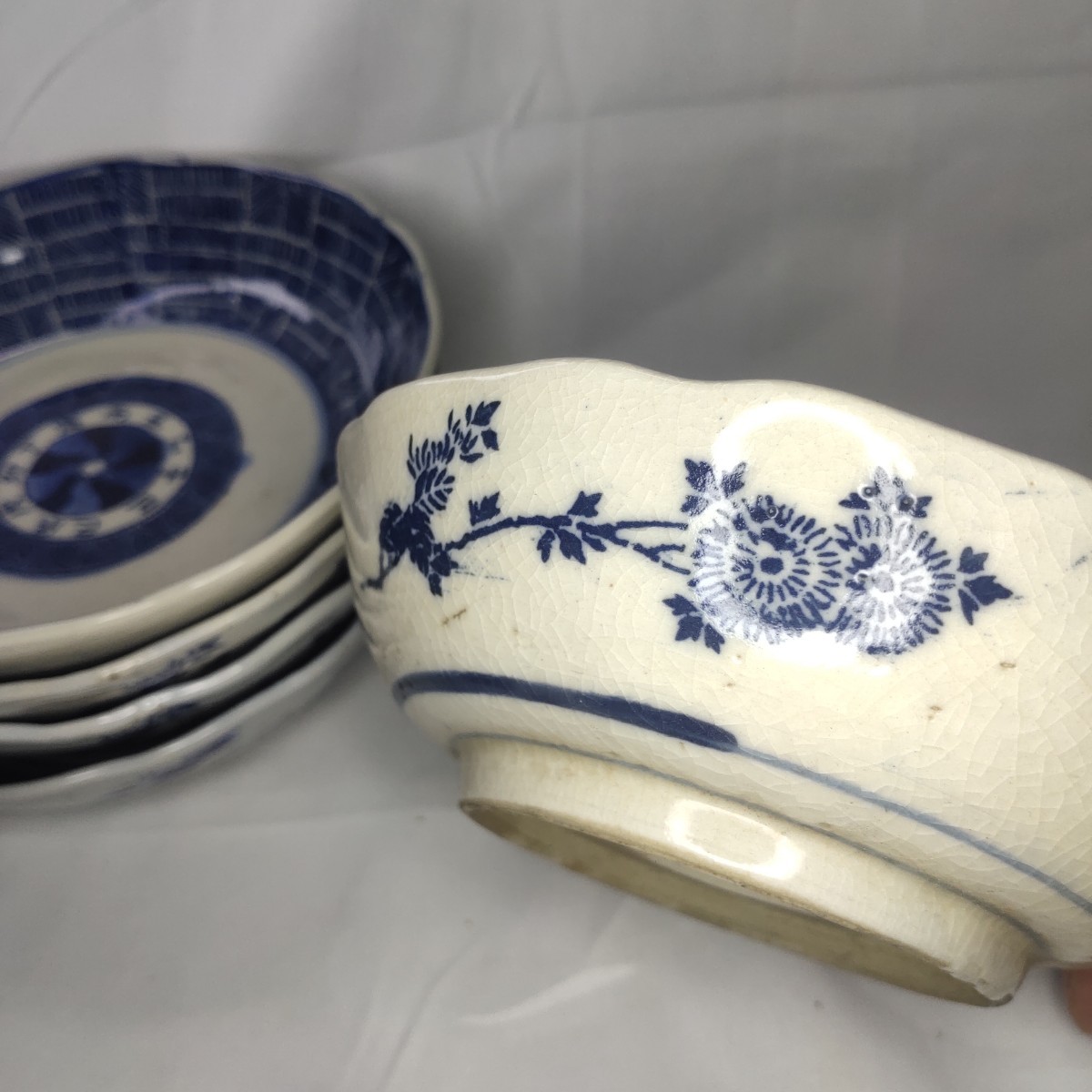 枚数限定 豪華 古伊万里 美術有田焼 年代物 染錦花鳥図 大皿 共箱 皿立