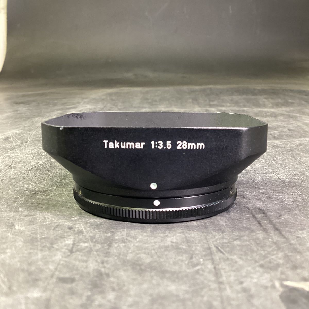 PENTAX ペンタックス 金属製角型レンズフード Takumar 1:3.5 28mm 用 ケース付き