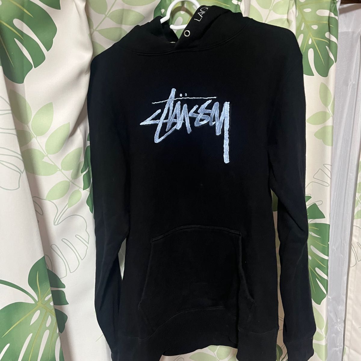 希少！STUSSY 刺繍ロゴ長袖 スウェットトレーナー　パーカー