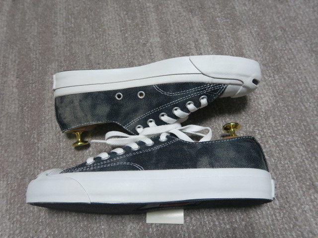 新品未使用★タグ付 CONVERSE JACK PURCELL BL-DM 黒 23.5cm コンバース ジャックパーセル ブリーチ加工デニム DENIM デニム _画像4