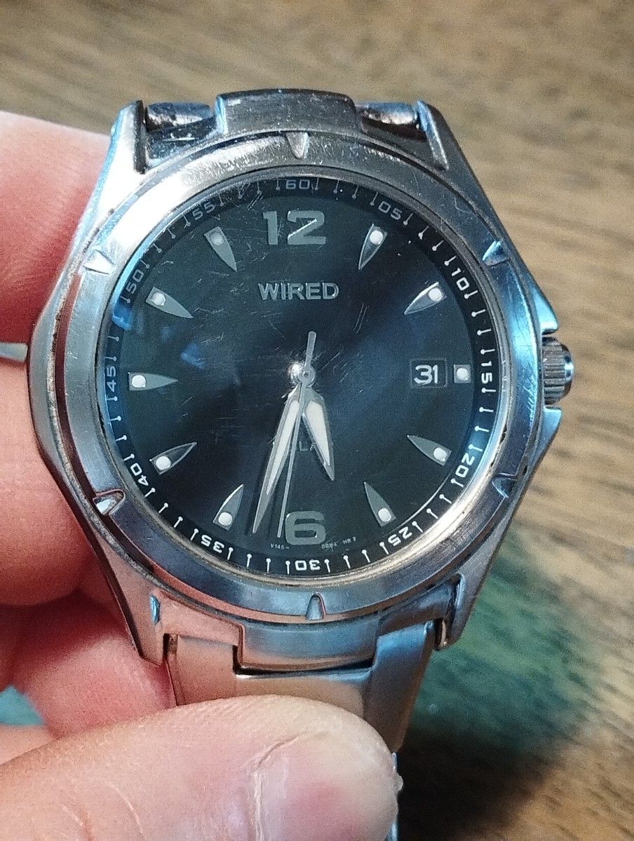 Y14 Seiko * wired солнечный часы работа товар дата есть 