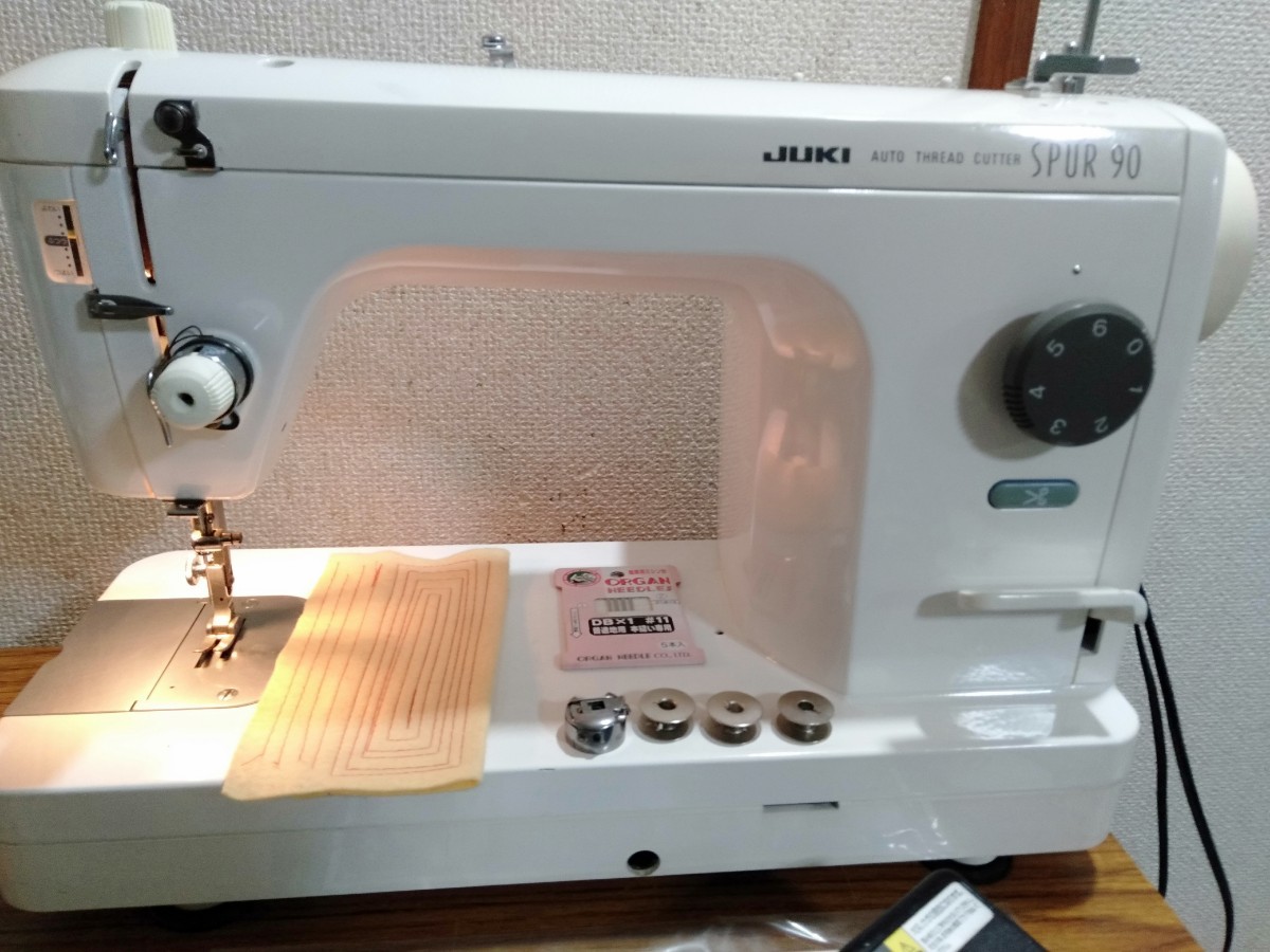 ◇66 日本製 ジューキJUKI 職業用ミシン SPUR TL-90☆自動糸切 整備