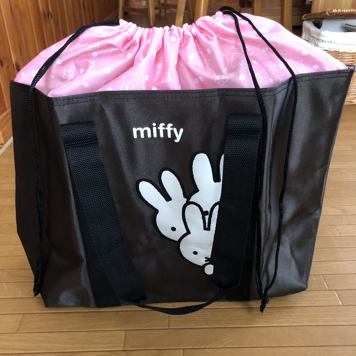  новый товар Miffy большая сумка довольно большой 3 шт. комплект покупки газета бумага хранение задний тоже изрядно удобный 