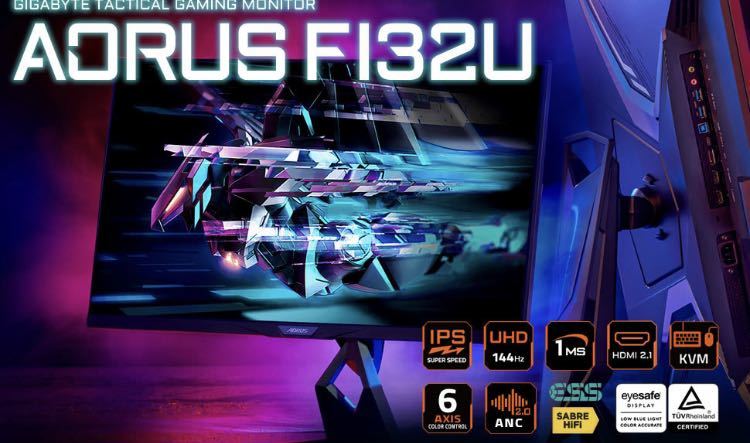 AORUS FL32U 4k 144hz対応 RGB搭載 ゲーミングモニター traversebayim.com