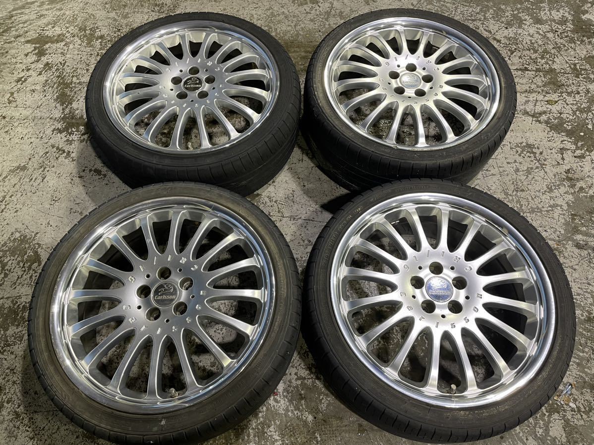 ★1円スタート★カールソン Carlsson CR 1/16 ブリリアントエディション 18インチ 7.5J +48 PCD100 5H ROADCLAW 215/40R18_画像1