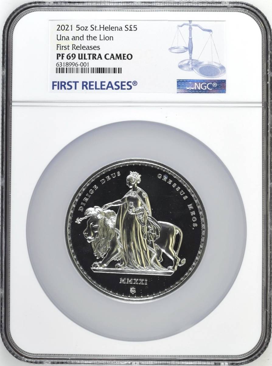 2021年 セントヘレナ ウナとライオン 5ポンド 5オンス 5oz プルーフ