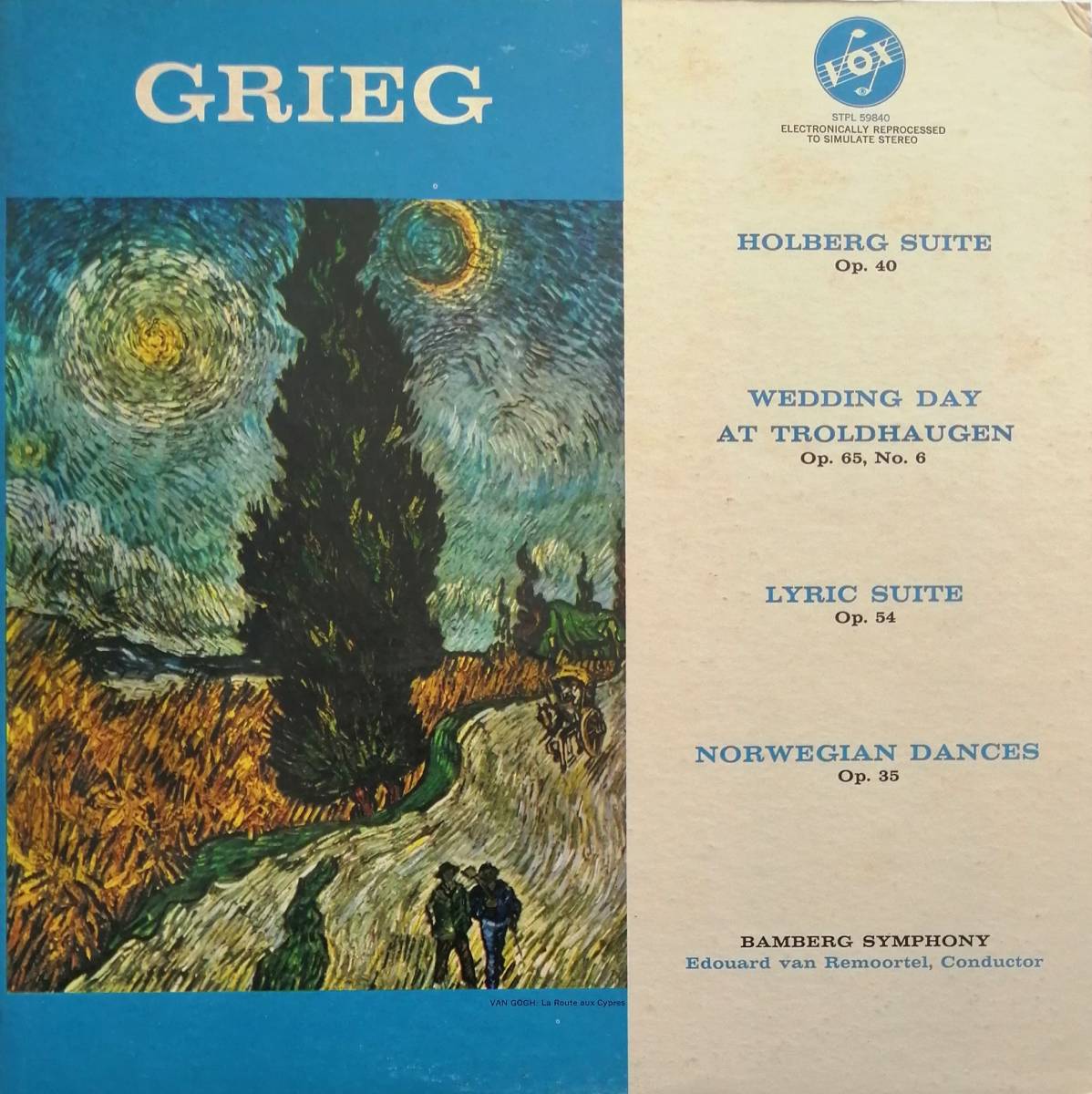 輸入LP盤 エドゥアルド・ヴァン・ルモーテル/Bamberg Sym　Grieg 「ホルベルク組曲」～「ノルウェー舞曲」_画像1