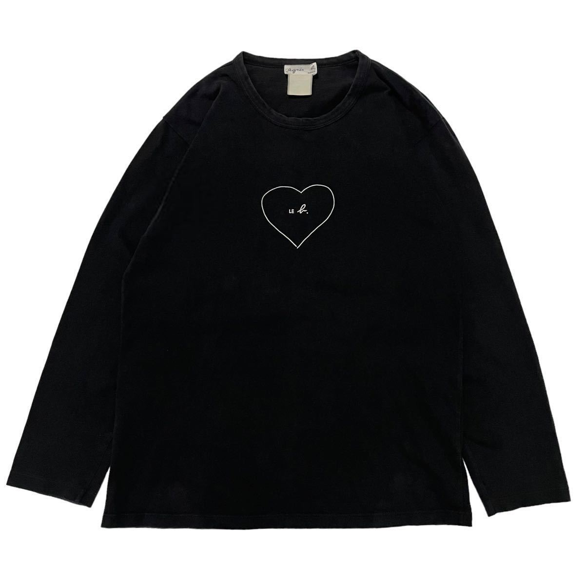 古着 agnes b. アニエスベー アート ロンT 長袖Tシャツ-