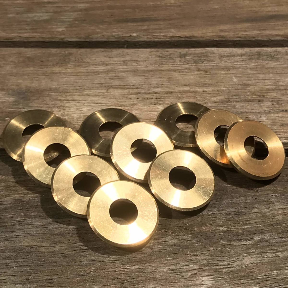  brass made low Z washer M6 10 piece set [roB6] Honda Yamaha Suzuki Kawasaki bike old car Vintage custom dress up 