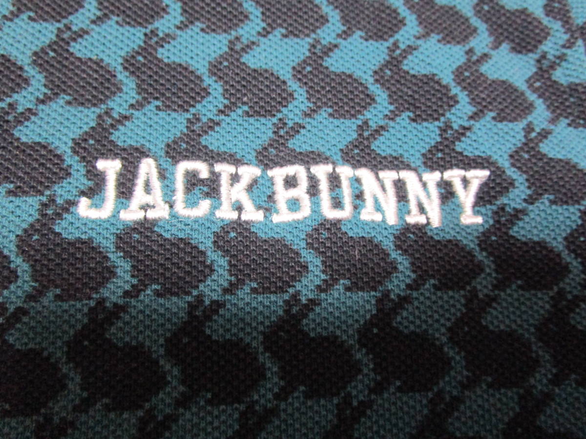 超特価!良好即決!Jack Bunny by PEARLY GATES ジャックバニー レディス ドライタッチ 鹿の子 コットン 長袖 BDシャツ 総柄 size 0 春夏_画像7