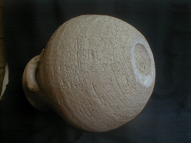 萩焼　重たい　大振り飾り壺　31x26cm　7.8kg　陶器製工芸置物_画像5