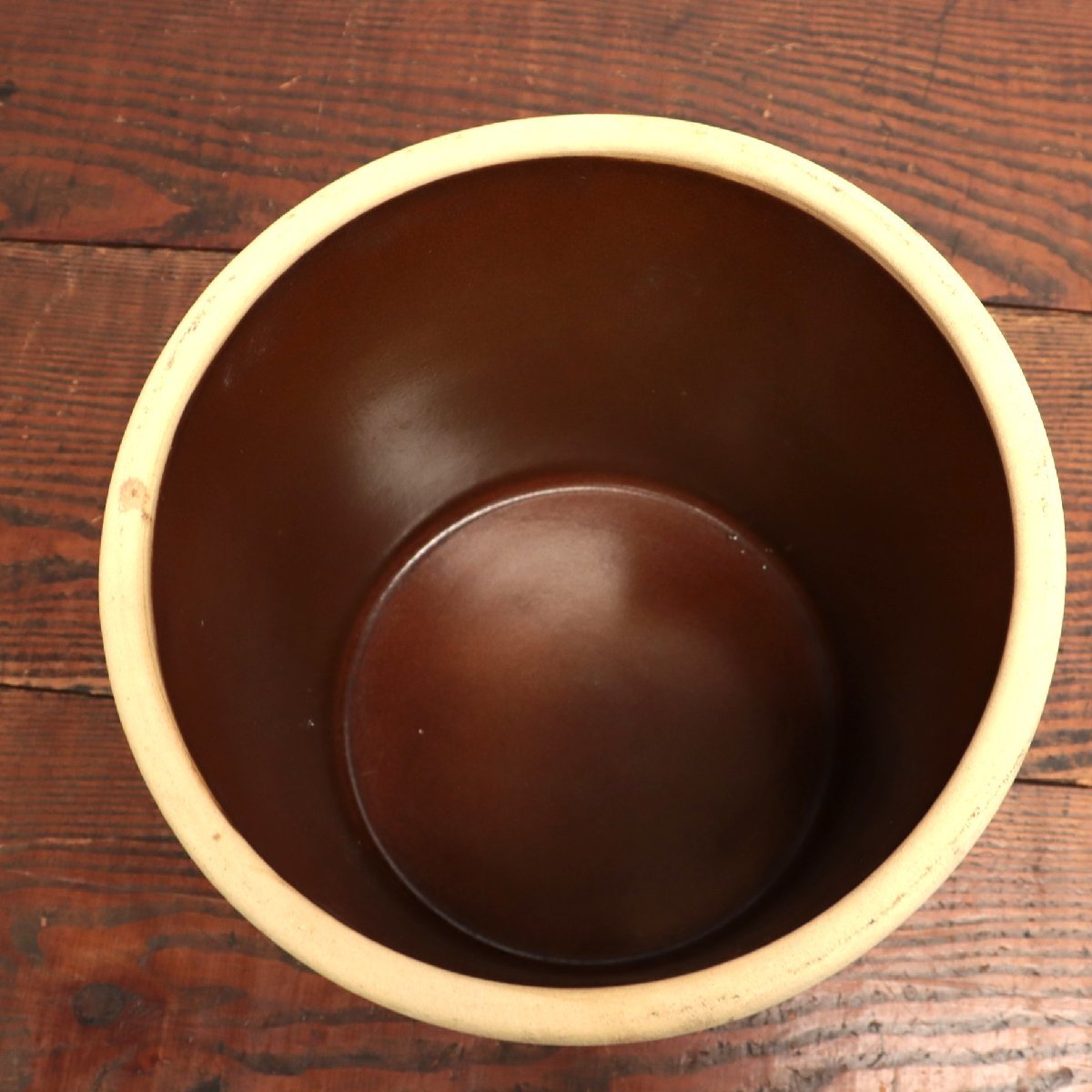 4048 アメリカ アンティーク 壺 かめ 陶器製 ポッタリー プランター
