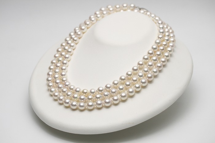 100％安い アコヤ真珠パール超ロングネックレス 8.0-8.5mm ホワイト