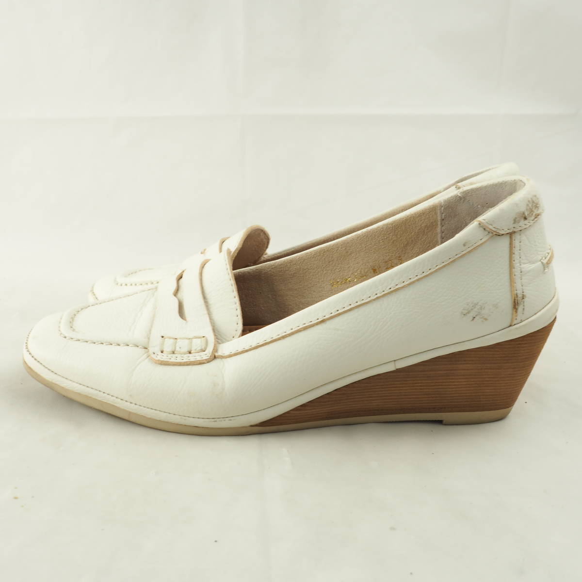 LK7680*MANU*manyu* женский туфли-лодочки Loafer *22.5cm* белый 