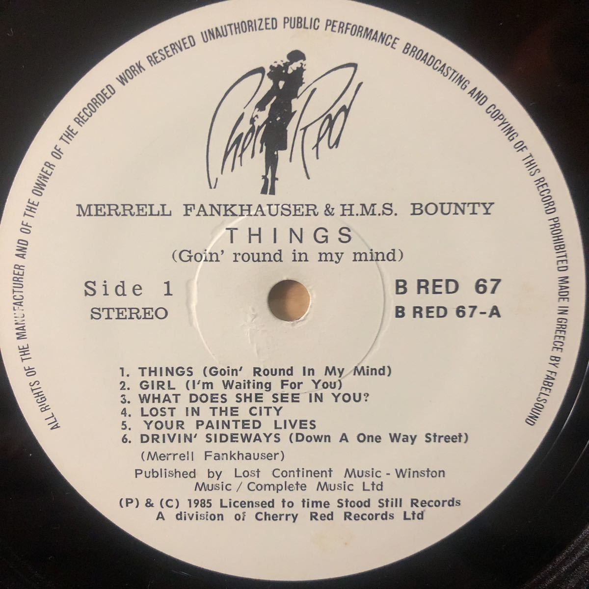 LP MERRELL FANKHAUSER & H.M.S. BOUNTY/THINGS[UK盤:'68年唯一作:'60年代後半のカリフォルニアが詰まった傑作サイケ・ポップ・アルバム!!]_画像3