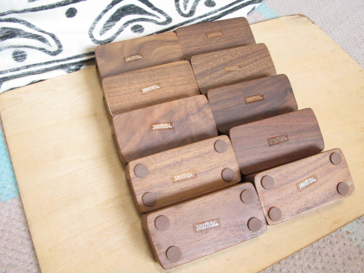  wooden card business card establish SHIMBIsimbi10 piece set american walnut made Kanagawa ..60 size (s359)