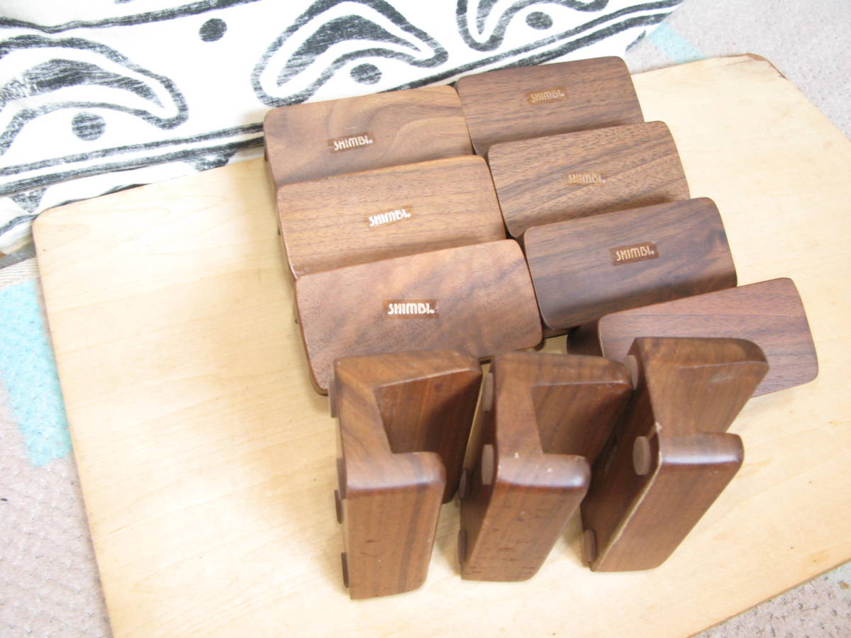  wooden card business card establish SHIMBIsimbi10 piece set american walnut made Kanagawa ..60 size (s359)